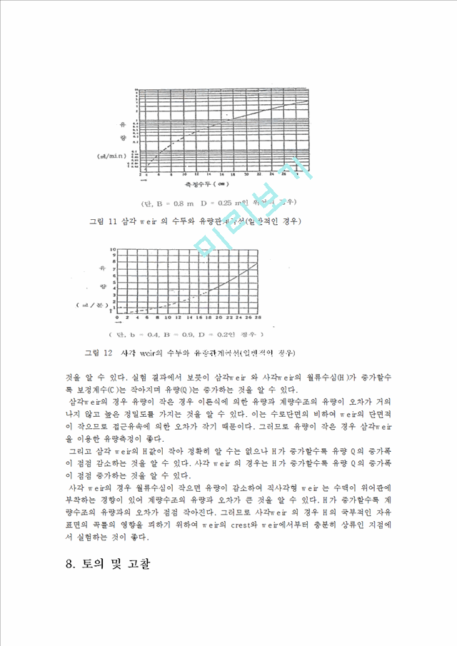 [자연과학]실험보고서 - 위어 실험.hwp